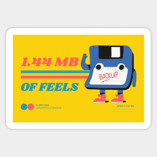 Retro Floppy Disk - 1.44 MB of Feels! Sticker